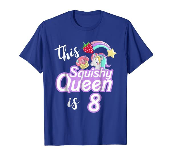 Squishy Shirt for Girls Squishy Queen 8th Birthday TShirt