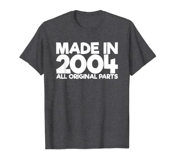 17 Years Old Made In 2004 Funny 17th Birthday T-Shirt