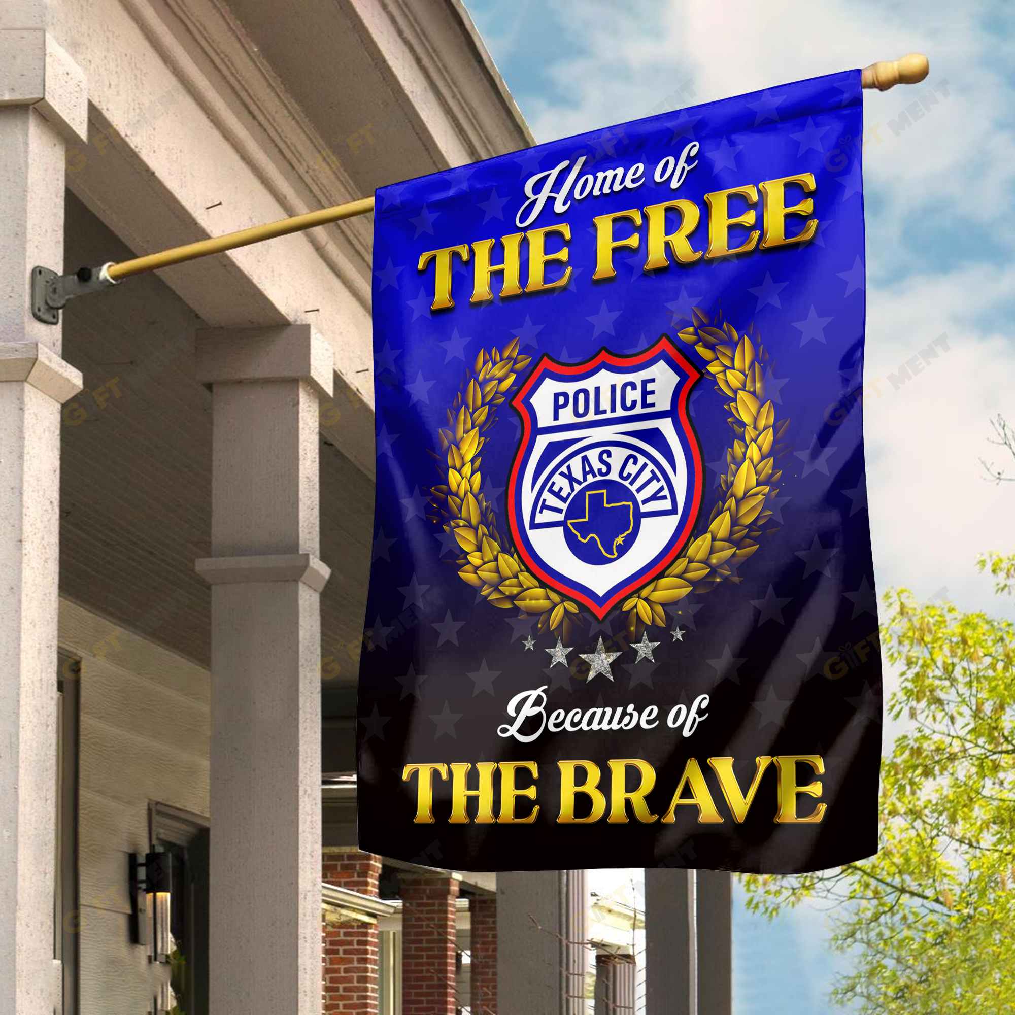 Police Department Flag Example texas city police department House Flag - GIFTMENTEXPRESS