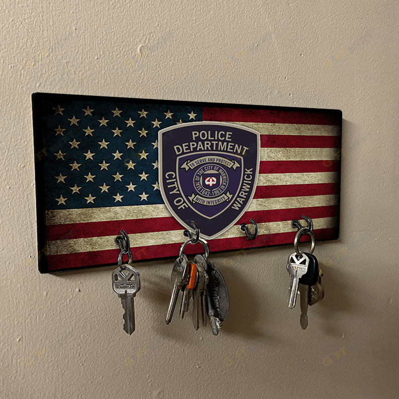 warwick police department-Wall Key Holder - GIFTMENTEXPRESS