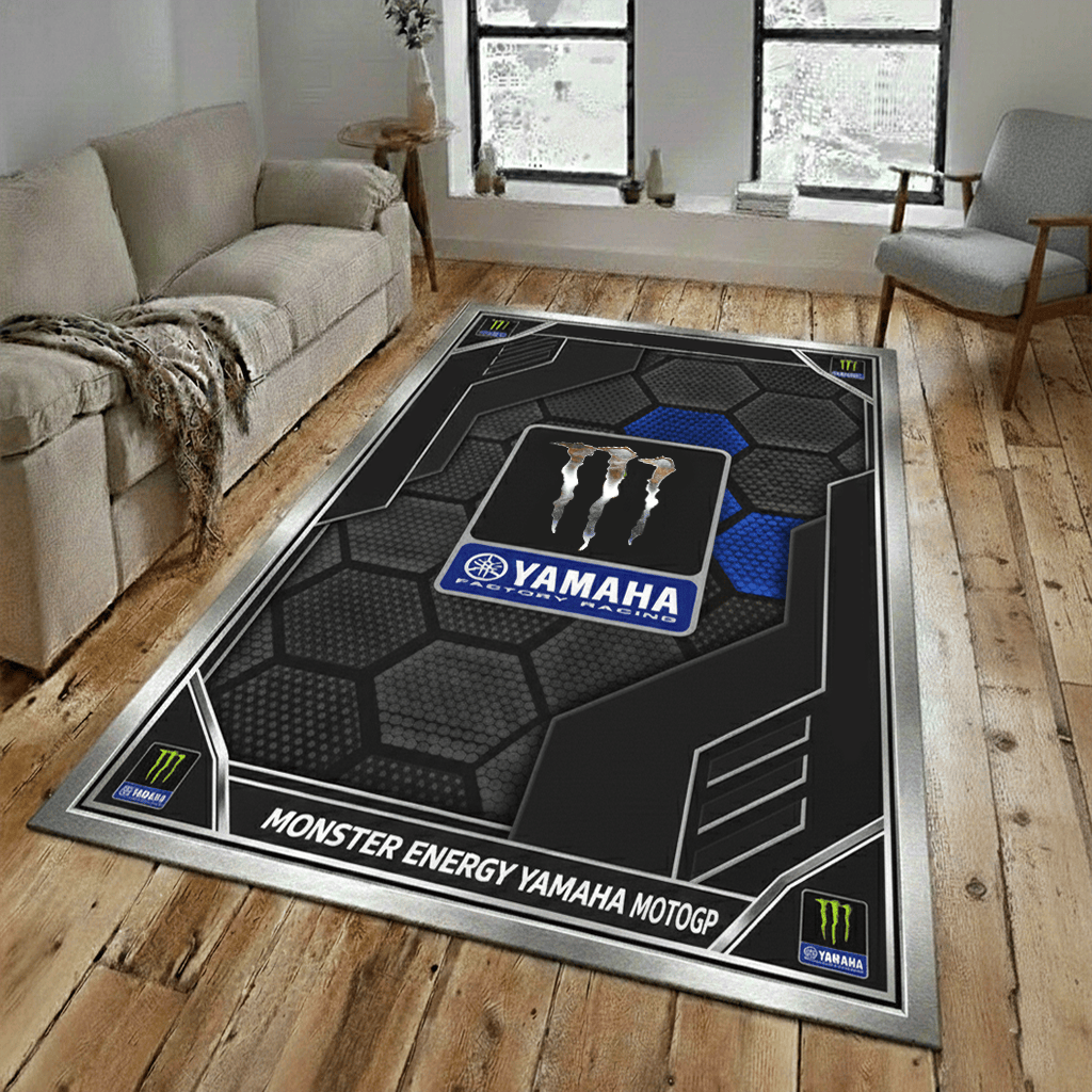 Monster Energy Yamaha MotoGP Inspired Rug - GIFTMENTEXPRESS
