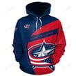 Columbus Blue Jackets Hoodie 3d T5