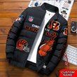 Cincinnati Bengals Custom Name Down Jacket Shirt