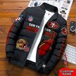 San Francisco 49ers         Custom Name Down Jacket Shirt
