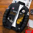 Pittsburgh Steelers Custom Name Down Jacket Shirt