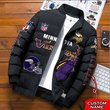 Minnesota Vikings Custom Name Down Jacket Shirt