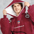 Personalized NFL Arizona Cardinals Oodie, Flanket, Blanket Hoodie, Snuggie