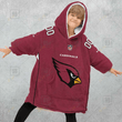 Personalized NFL Arizona Cardinals Oodie, Flanket, Blanket Hoodie, Snuggie