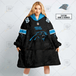 Personalized NFL Carolina Panthers Oodie, Flanket, Blanket Hoodie, Snuggie