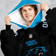 Personalized NFL Carolina Panthers Oodie, Flanket, Blanket Hoodie, Snuggie