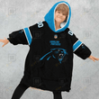 Personalized NFL Carolina Panthers Oodie, Flanket, Blanket Hoodie, Snuggie