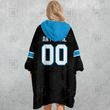 Personalized NFL Carolina Panthers Oodie, Flanket, Blanket Hoodie, Snuggie