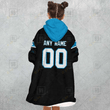 Personalized NFL Carolina Panthers Oodie, Flanket, Blanket Hoodie, Snuggie