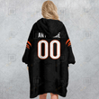Personalized NFL Cincinnati Bengals Oodie, Flanket, Blanket Hoodie, Snuggie