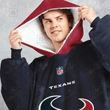 Personalized NFL Houston Texans Oodie, Flanket, Blanket Hoodie, Snuggie