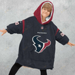 Personalized NFL Houston Texans Oodie, Flanket, Blanket Hoodie, Snuggie
