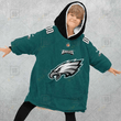 Personalized Philadelphia Eagles Jersey Style Oodie, Flanket, Blanket Hoodie, Snuggie