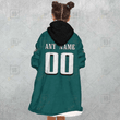 Personalized Philadelphia Eagles Jersey Style Oodie, Flanket, Blanket Hoodie, Snuggie