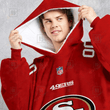 Personalized San Francisco 49ers Oodie, Flanket, Blanket Hoodie, Snuggie