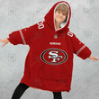 Personalized San Francisco 49ers Oodie, Flanket, Blanket Hoodie, Snuggie