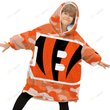 Cincinnati Bengals Oodie Blanket Hoodie Snuggie Hoodies For All Family