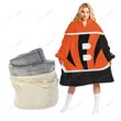 Cincinnati Bengals Oodie Blanket Hoodie Snuggie Hoodies For All Family