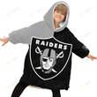 Las Vegas Raiders Oodie Blanket Hoodie Snuggie Hoodies For All Family
