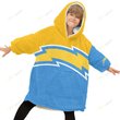 Los Angeles Chargers Oodie Blanket Hoodie Snuggie Hoodies For All Family
