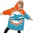 Miami Dolphins Oodie Blanket Hoodie Snuggie Hoodies For All Family