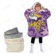 Minnesota Vikings Oodie Blanket Hoodie Snuggie Hoodies For All Family