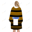 PREMIERSHIP RUGBY WASPS RFC 2022/23 HOME KIT Oodie, Flanket, Blanket Hoodie, Snuggie