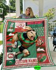 Personalized South Sydney Rabbitohs Mascot Quilt Blanket