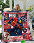 Personalized Sydney Roosters Mascot Quilt Blanket NRL