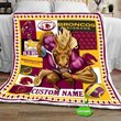 Personalized Brisbane Broncos Mascot Quilt Blanket NRL