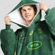 Personalized South African Springboks , Flanket, Blanket Hoodie, Snuggie