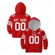 San Francisco 49ers Personalized Name And Number Limited Edition Hoodie Jersey Kids Size