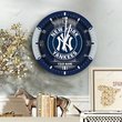New York Yankees Wooden Clock