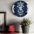 New York Yankees Wooden Clock