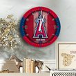 Los Angeles Angels Wooden Clock