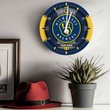 Milwaukee Brewers Wooden Clock