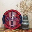 Atlanta Braves Wooden Clock
