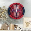 Atlanta Braves Wooden Clock