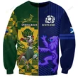 Custom South Africa And Scotland Rugby Polo Shirt 2023 World Cup Springboks Thistle Together