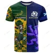 Custom South Africa And Scotland Rugby Polo Shirt 2023 World Cup Springboks Thistle Together