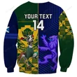 Custom South Africa And Scotland Rugby Polo Shirt 2023 World Cup Springboks Thistle Together
