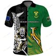 Custom New Zealand South Africa Rugby Polo Shirt All Black Maori Mix Springboks LT14