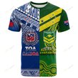 Personalised Samoa Rugby and Australia Rugby T Shirt Toa Samoa Mix Kangaroos Pacific