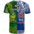 Personalised Samoa Rugby and Australia Rugby T Shirt Toa Samoa Mix Kangaroos Pacific