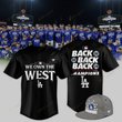 Los Angeles Dodgers 2024 NL West Division Champions Locker Room Jersey Black