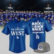 Los Angeles Dodgers 2024 NL West Division Champions Locker Room Jersey Cap Navi